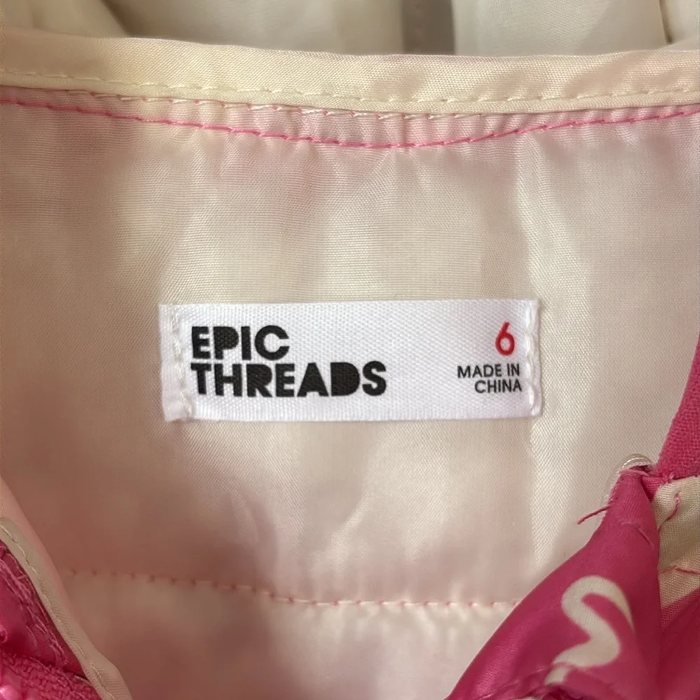 Epic Threads Girls Packable Pink Heart Puffer Jacket